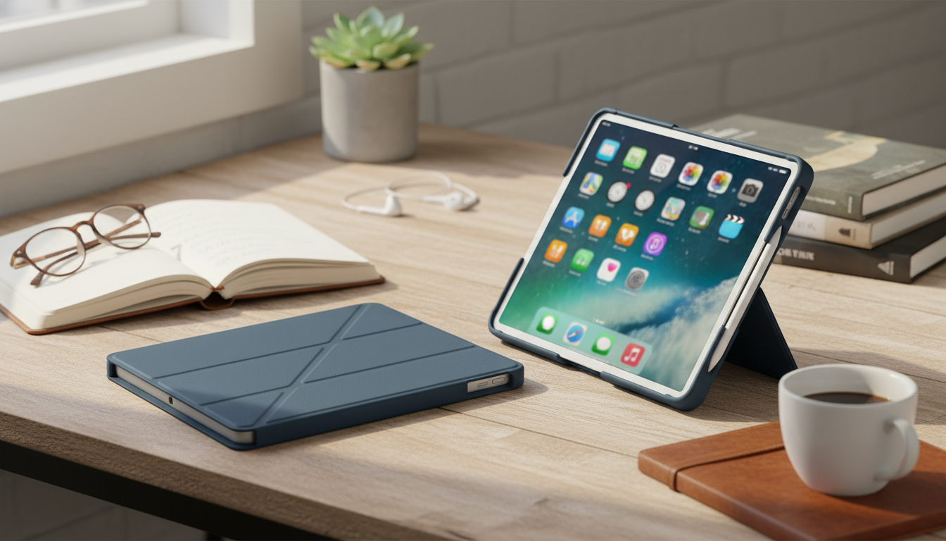 Magnetic Detachable Leather iPad Cover for Daily Carry