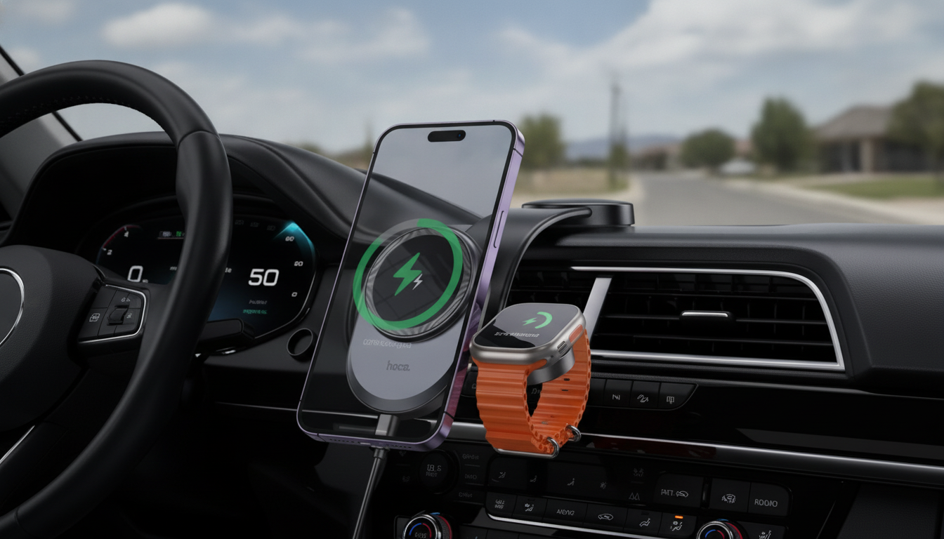2-in-1 15W Magnetic Charger Stand for iPhone & Watch