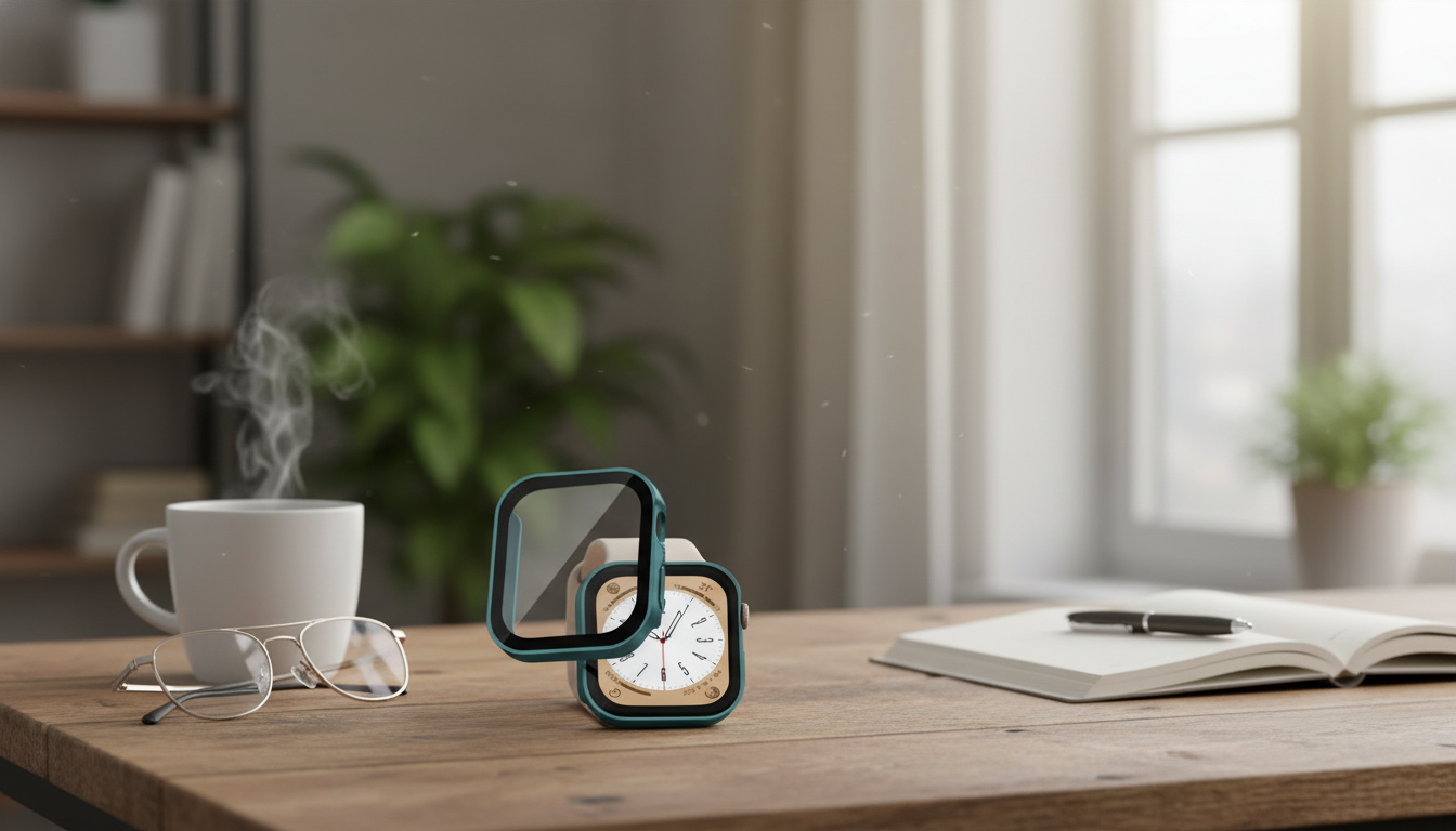 Apple Watch Tempered Glass Cover Case: Slim Daily Defense