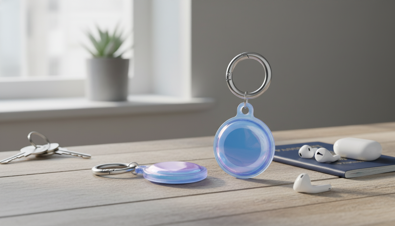 Colorful Silicone AirTag Keychain Cover: Protect & ID Fast