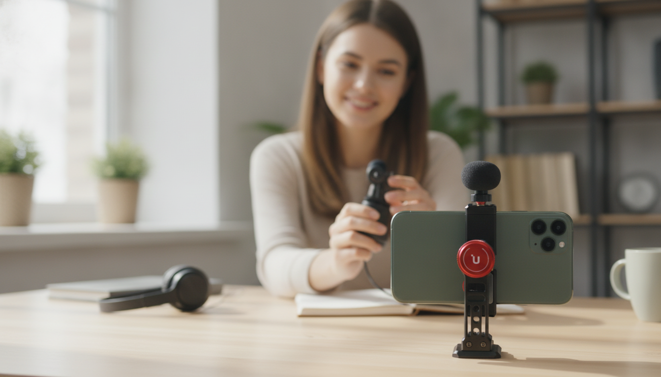 Portrait iPhone Vlogging Mount with Cold Shoe (Iron Man)